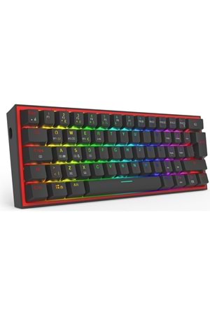 Redragon K616 Fizz Pro RGB Red Switch Kablosuz Siyah Compact Tr Layout