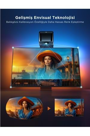 Govee Envisual T3 Lite TV Arkası Led Şerit Renk Ambiyans Aydınlatma H6