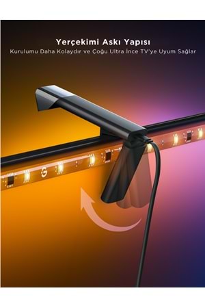Govee Envisual T3 Lite TV Arkası Led Şerit Renk Ambiyans Aydınlatma H6