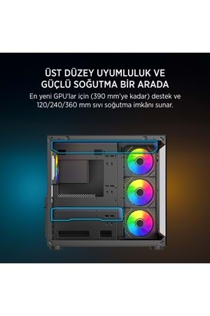 Kasa James Donkey Stark S800 4xARGB Temperli Cam 750W 80+ Bronze ATX S