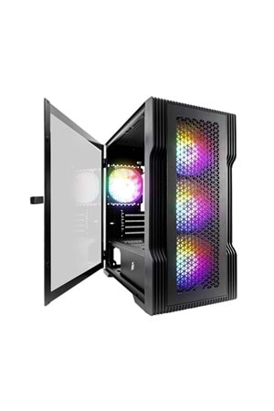 1St Player Trilobite T3 Siyah 600W 80+ Argb 4X12Cm Fan Temperli Cam