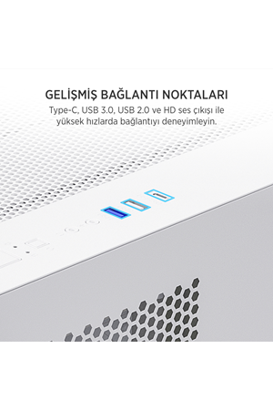 James Donkey Stark S700 3xARGB Temperli Cam 650W 80+ Bronze mATX Beyaz