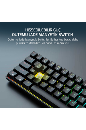 Klavye Gamepower Nexa He60 1K Rgb Kablolu Manyetik Switch Gaming