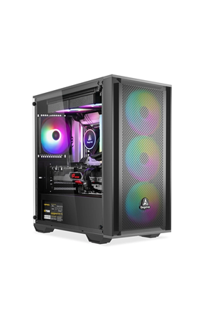 Kasa Segotep Gank 240-S Siyah 650W 80+ Midi Tower Kasa (ARGB Fan)