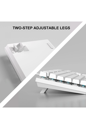 MageGee MK-STORM 104 Tuş Blue Switch Kablolu Türkçe Q Beyaz Gaming