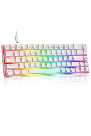 MageGee MK-BOX Pudding 68 Tuş RGB Red Switch Kablolu Beyaz Kablolu