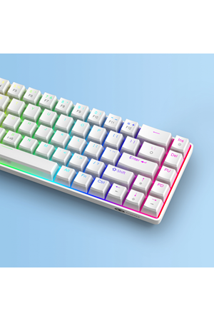 MageGee MK-BOX Pudding 68 Tuş RGB Red Switch Kablolu Beyaz Kablolu