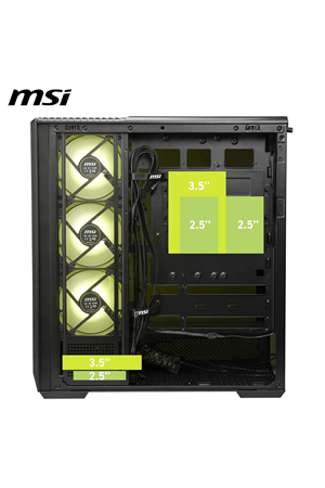 Msi Mag Pano 130R PZ 4xARGB Fan USB 3.2 ATX Siyah Tower Gaming
