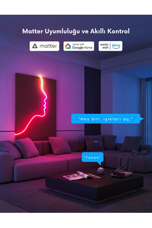 Govee Şekillendirilebilir Neon LED Şerit 2.Nesil (3MT)-Beyaz -H61D3301