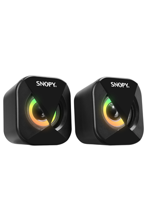 Snopy SN-83U 2.0 Mini Led Işıklı 2Wx2CH Siyah USB Gaming Hoparlör