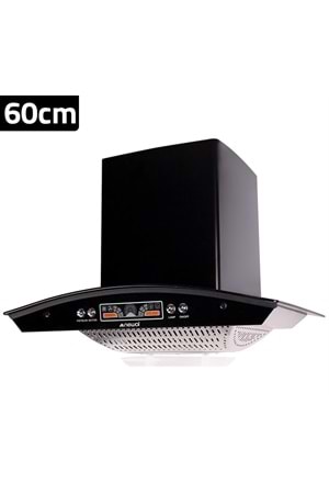 HOD3860/02 Newal Siyah Davlumbaz 60cm