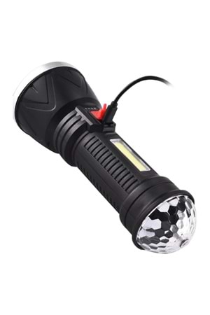 21496 PM 9+1 Ledli Mini Disko Toplu Şarjlı El Feneri