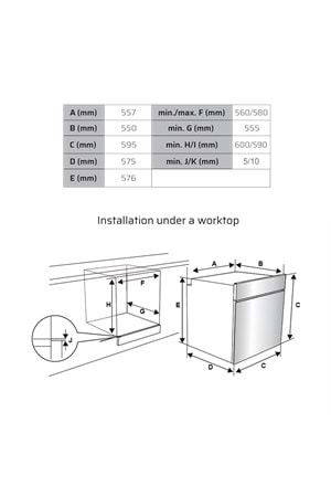 SBM6510B3D VOX Ankastre Siyah Fırın