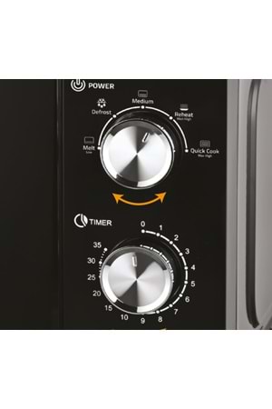 MWO265/2 Newal Siyah Mikrodalga 20L