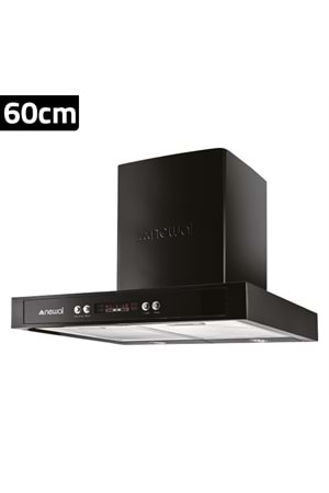 HOD3640/02 Newal Siyah Davlumbaz 60cm
