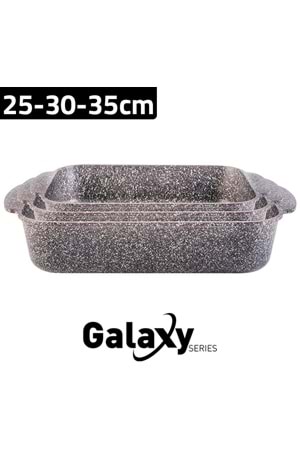 8307 Zio Fırın Tepsi Seti 3lü 25/30/35cm