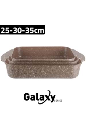 8307 Zio Fırın Tepsi Seti 3lü 25/30/35cm