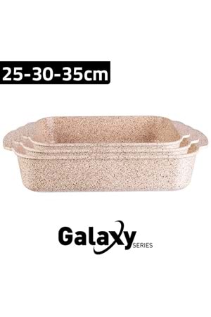 8307 Zio Fırın Tepsi Seti 3lü 25/30/35cm