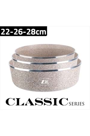8107 Zio Fırın Tepsi Seti 3lü 22/26/28cm