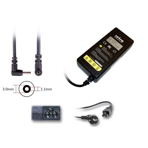 ADAPTOR DCA-AS082 19V 3.42A 65W 1.1mm x 3.0mm
