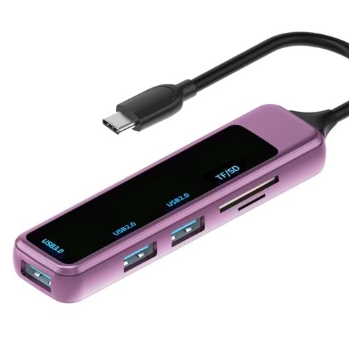 Kart Okuyucu Type-C 1 X Sd, 1 X Microsd, 3 X Usb Hub D-388