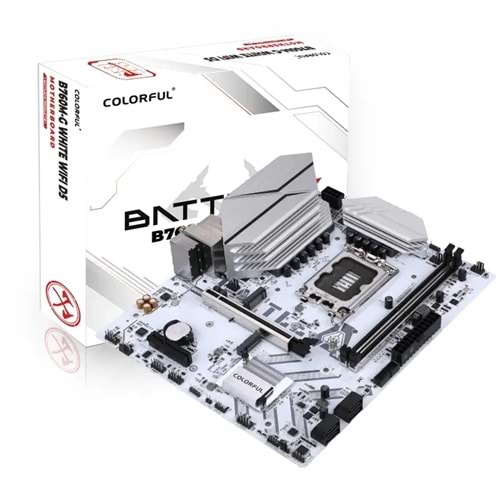 Anakart Colorful Battle-Ax B760M-G White Wifi V20 Ddr5 1700P