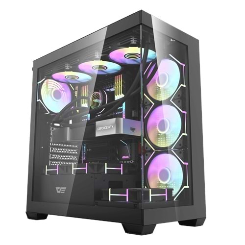 Kasa Aigo DS900 Siyah GP-750W 80+ Bronze ARGB Mid Tower