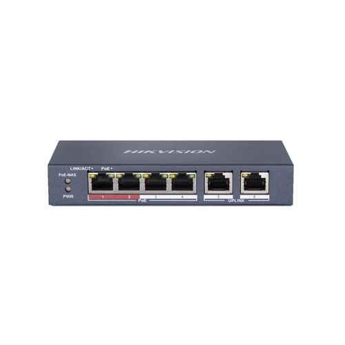 Hikvision Ds-3E0106P-E/M 4Xfe+2Xfe 35W Poe Switch