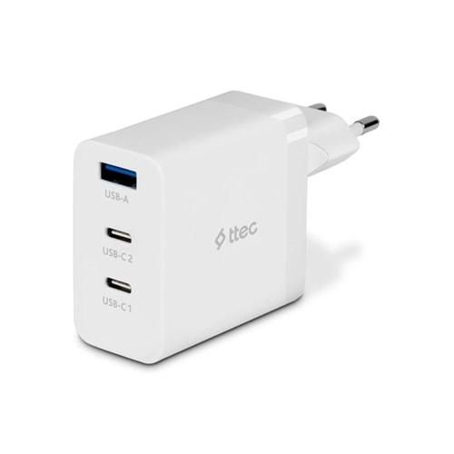 ADAPTÖR TTEC SMARTCHARGER PRO 2SCG03B 65W PD 2 USBC+USBA