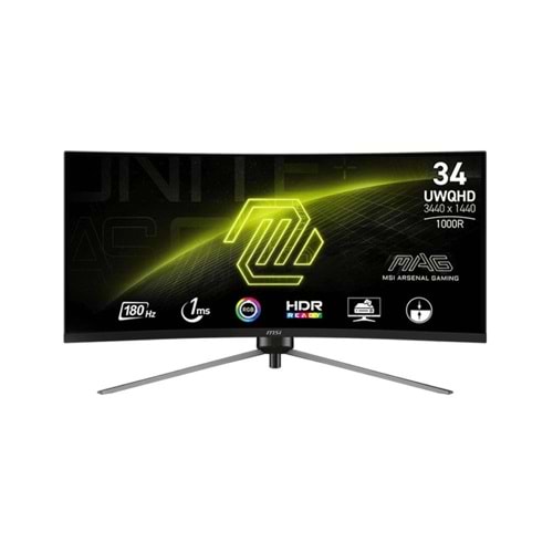 Msi 34'' Mag 345Cqr 180Hz 1Ms Uwqhd 3440x1440 Va Curved Gaming