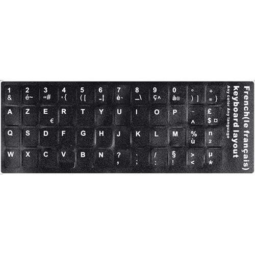 Klavye Etiketi Fransızca French Sticker