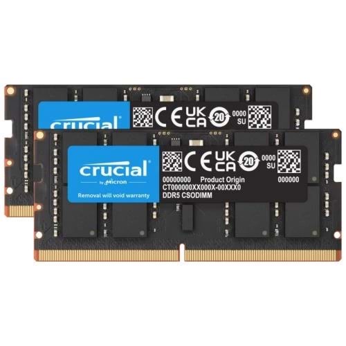 Bellek Crucial 32GB (2x16GB) 6400MHz DDR5 CT2K16G64C52CS5 Notebook