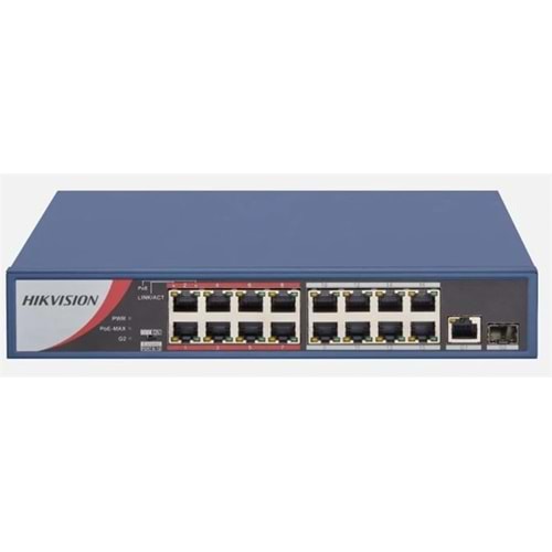 Hikvision Ds-3E0318P-E/M 16Fex1Ge+1Ge/Sfp 130W Poe Switch
