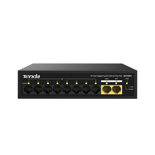 Switch Tenda SG110PC 10 Port Gigabit Lite PoE Switch with 8-Port PoE