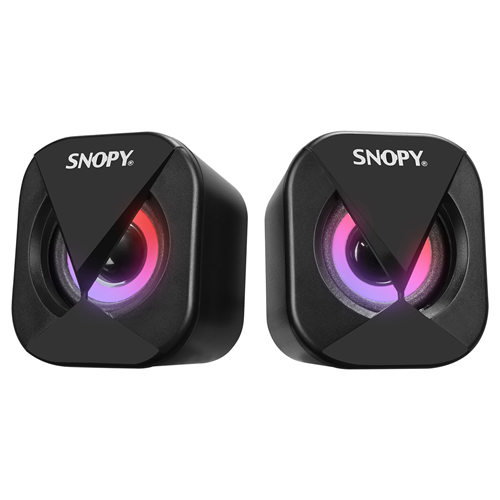 Snopy SN-83U 2.0 Mini Led Işıklı 2Wx2CH Siyah USB Gaming Hoparlör