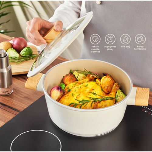 EMSAN SWISS CRYSTAL 20 CM DERİN TENCERE