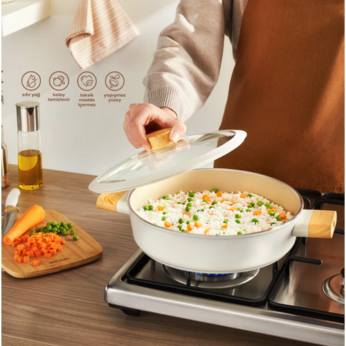 EMSAN SWISS CRYSTAL 30 CM KARNIYARIK TENCERESİ