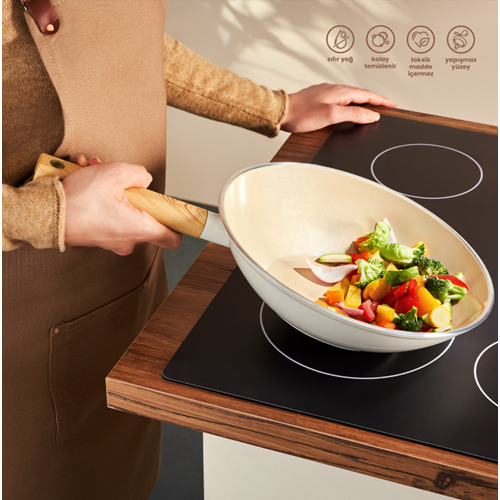 EMSAN SWISS CRYSTAL 28 CM WOK TAVASI