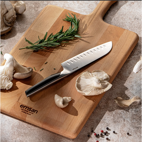 EMSAN PRO KNIFE SANTOKU 2.0 MM, SİYAH
