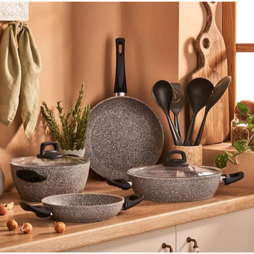 EMSAN YENİ OLİNDA 6 PARÇA GRANİT TENCERE SETİ