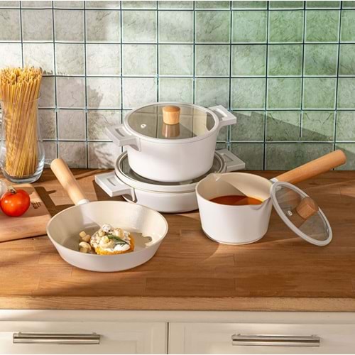 EMSAN CRYSTAL ELEGANT TENCERE SETİ 7 PRÇ