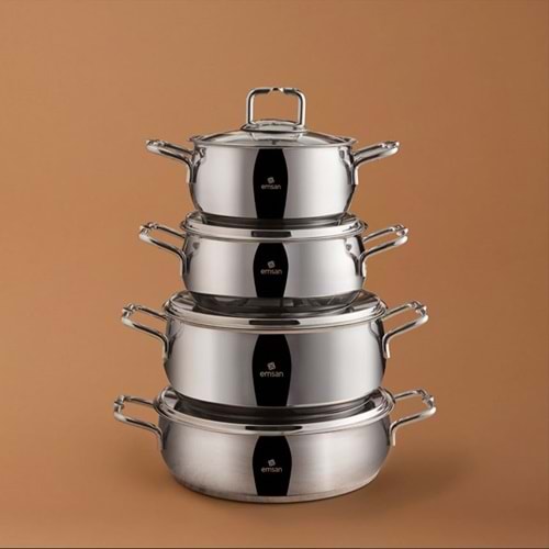 EMSAN EMİRGAN 8 PARÇA ÇELİK TENERE SETİ