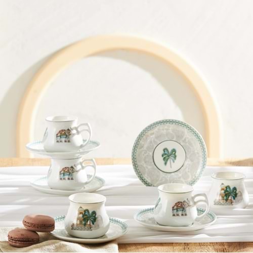 EMSAN TAC MAHAL KAHVE FİNCAN TAKIMI 6 KİŞİLİK