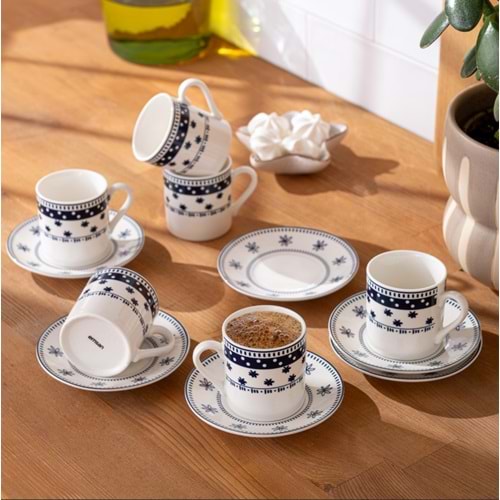 EMSAN ETHNIC MIX NEW BONE 6 KİŞİLİ, MAVİ
