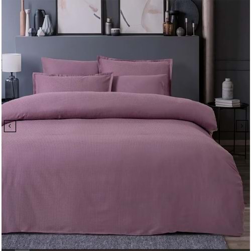 DIAMOND LİLA JAKARLI SATEN ÇİFT KİŞİLİK NEVRESİM TAKIMI 6 PARÇA