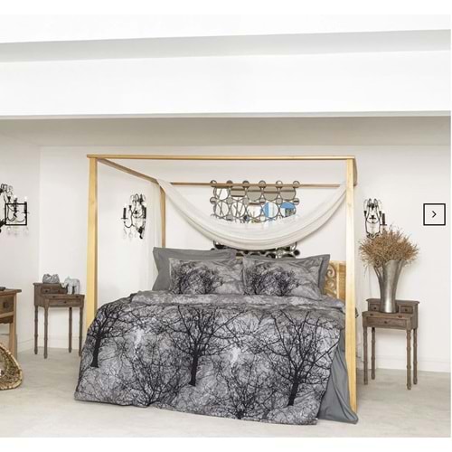 200X220 RANFORCE NEVRESİM TAKIMI PANDORA KORA GRIS