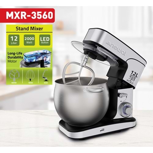 Newal MXR3560 Inoks Stand Mikser 12L