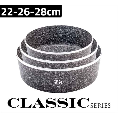 8107 Zio Fırın Tepsi Seti 3lü 22/26/28cm