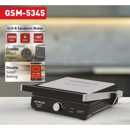 Newal GSM5345 Tost Makinesi Grill