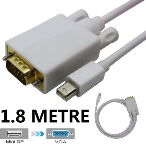Adaptor Mını Dısplay Port To Vga Adaptor 1.8Mt
